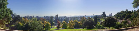 Panoramic view of Oakland/ cemetery