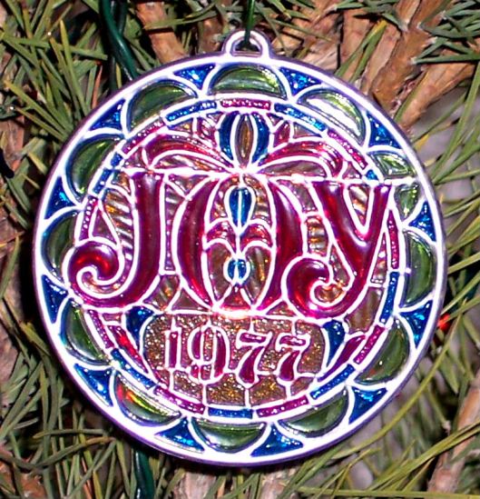 "JOY - 1977" Tree Ornament